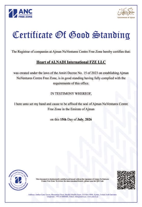 Certificate of Good Standing