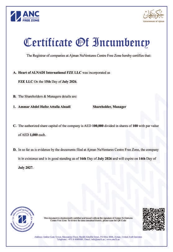 Certificate of Incorporation